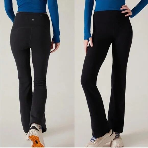 NWT Athleta Altitude Pant in Polartec Power Stretch | Black | SZ MP - Picture 1 of 12